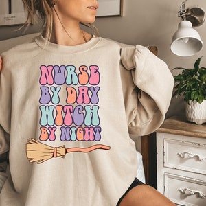 Nurse By Day Witch By Night Shirt, Nurse Witch Shirt, Nurse Appreciation Gift, Nurse Halloween Shirt, Funny Nurse Shirt, Nurse By Day Shirt