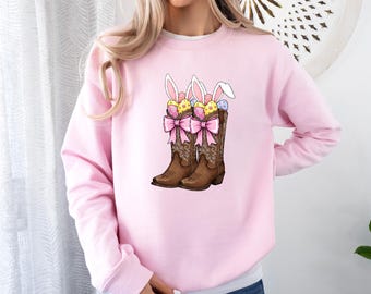 Howdy Easter Shirt, Western Easter Bunny Shirt, Easter Shirt, Cowboy Boots, Happy Easter Day Gift, Funny Easter Kids Tee, Easter Bunny Shirt