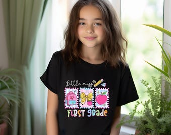 Little Miss Back to School Shirt, School Girl Shirt, Cute Grade Level Shirt, Gift for Girls, Custom School Shirt, First Day Of School Shirt