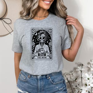 The Mom Tarot Card Shirt, Skeleton Mom Sweatshirt, Vintage Mama Shirt, Coffee Lover Mom Shirt, Witchy Vibes Tee, Mother&#39;s Day Gift Shirts