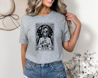 The Mom Tarot Card Shirt, Skeleton Mom Sweatshirt, Vintage Mama Shirt, Coffee Lover Mom Shirt, Witchy Vibes Tee, Mother's Day Gift Shirts