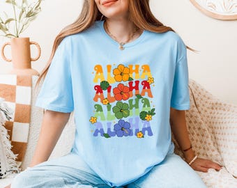 Aloha Shirt, Hawaii Family Vacation Tee, Boho Shirt, Aesthetic Hawaii Sweatshirt, Hawaii Surf Beach, Summertime Gift, Vacation Vibes Shirt