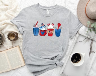 4th of July Coffee Shirt, 4Th Of July Shirt, Mickey Tee, America Patriotic Shirt, Cute 4th Of July Shirt, Patriotic Shirt, Independence Day