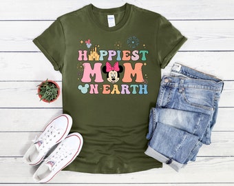Happiest Mom On Earth Shirt, Disney Tee For Mom, Disney Vacation, Mother's Day Gift, Disney Mom Tee, Family Shirt, I am a Disney Mom Shirt