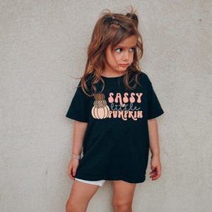 Sassy Little Pumpkin Shirt, Fall Tee, Cute Pumpkins Shirt, Thanksgiving Tee, Gifts for Kids, Halloween Shirt