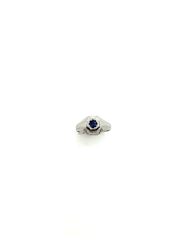 Art Deco Sapphire Ring - image 2