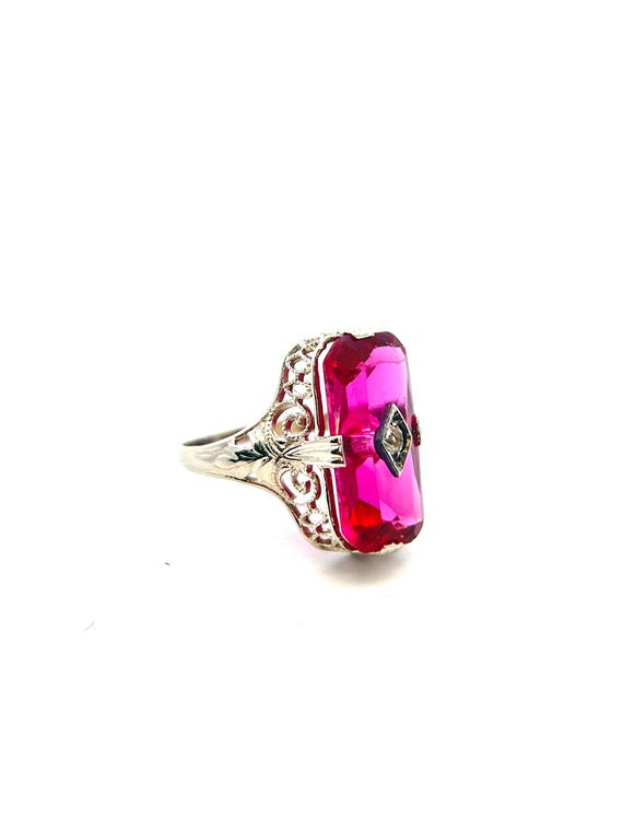 Ruby & Spinel White Gold Ring - image 1