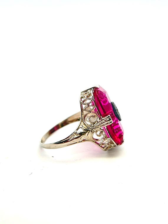 Ruby & Spinel White Gold Ring - image 3
