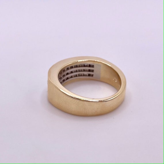 Estate Invisible Set Diamond Band Ring - image 3