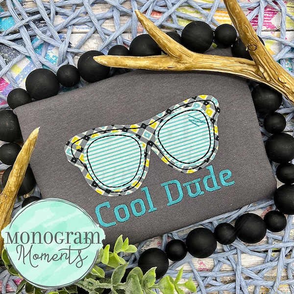 Applique Machine Embroidery Sunglasses Etsy
