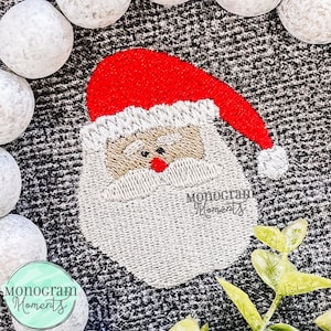 Santa embroidery design, Christmas mini fill stitch embroidery design file