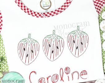 Strawberry machine embroidery design file, strawberry bean stitch sketch embroidery design