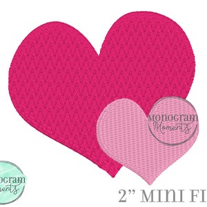 2 Hearts Mini Embroidery Designs, Trendy Embroidery Design, Embroidery Design Trendy, Mini Valentines Hearts, Heart Designs; Mini Embroidery