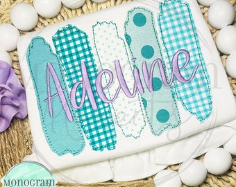 5 Brushstrokes Embroidery Design, Trendy Embroidery Design, Embroidery Design Trendy, Bean Stitch Applique, Versatile Embroidery Design, Fun