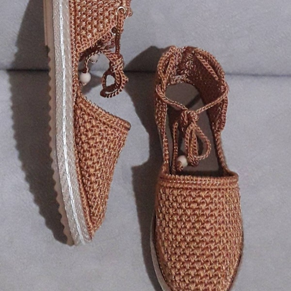 AlyaBagClothes Damen Gestrickte Espadrilles Schuhe Größe