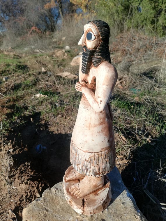 Tell Asmar Replica/eshnunna Statuettes/standing Male Worshipper