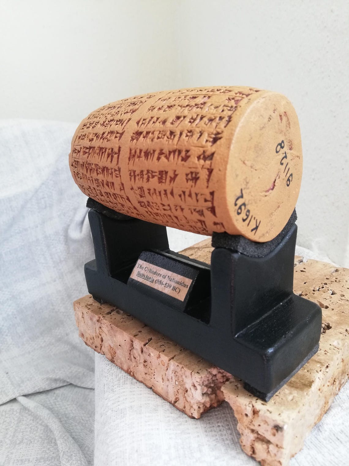 Cyrus Cylinder Replica: Nabonidus Inscription, Fired Clay - Etsy