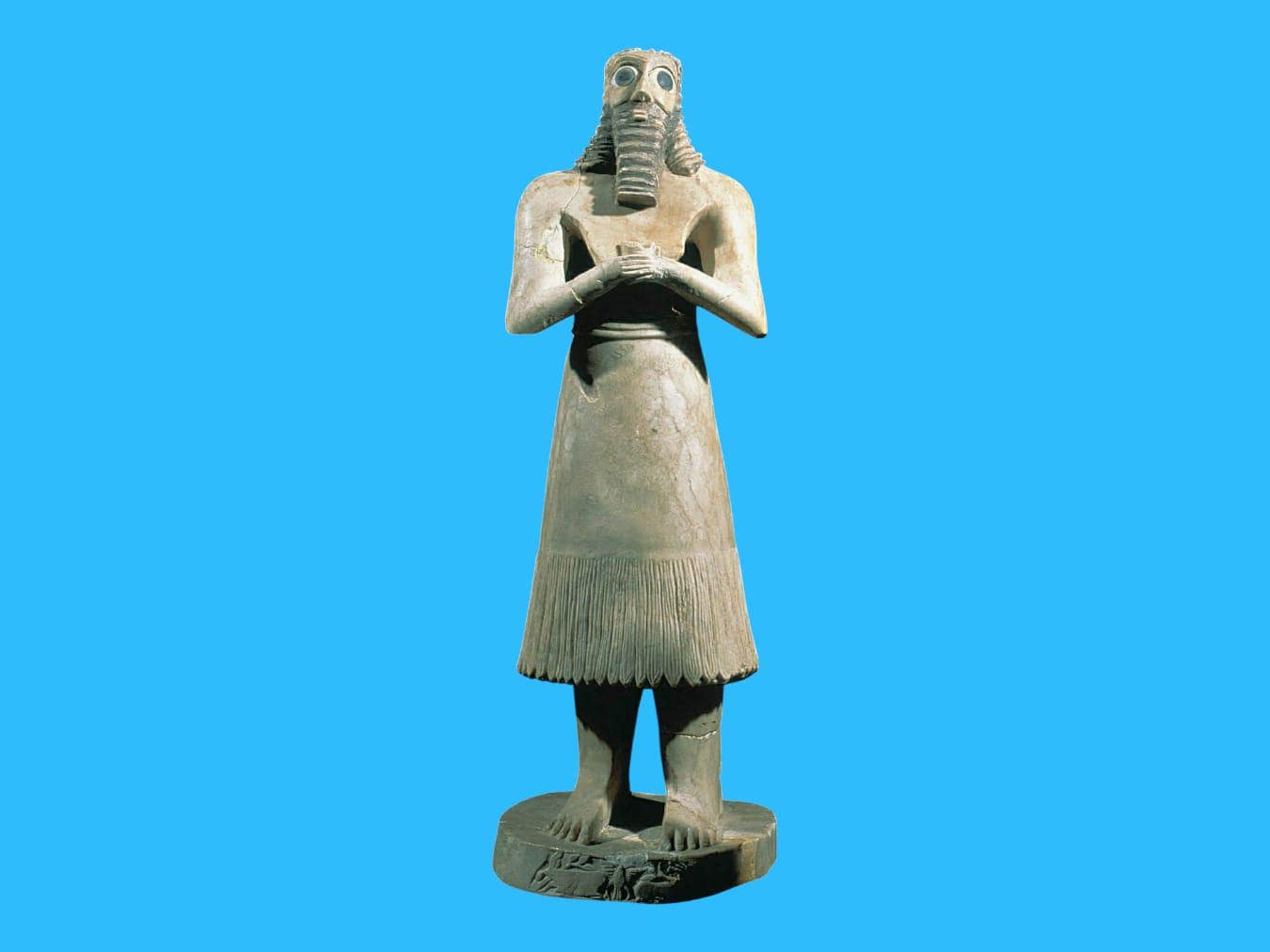 Tell Asmar Replica/eshnunna Statuettes/standing Male Worshipper