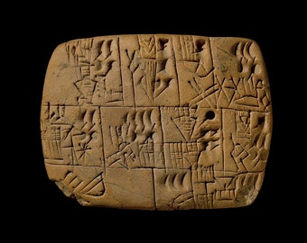 Beer cuneiform tablet/Mesopotamian Beer Rations Tablet/Beer in the Ancient World