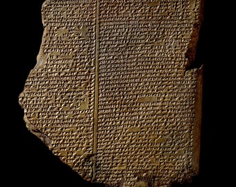 Epic of Gilgamesh Tablet/Epic of Gilgamesh Flood Story from Nineveh Recreation Clay Tablet