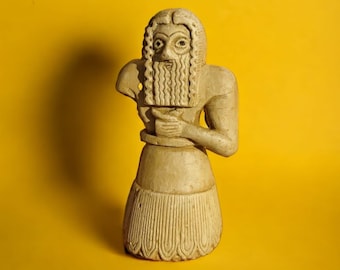 Figurines votives sumériennes/Résumé de personnes en prières Tell Asmar/Sculptures d'Asmar/Statues Tell Asmar/Temple d'Abou à Asmar 3