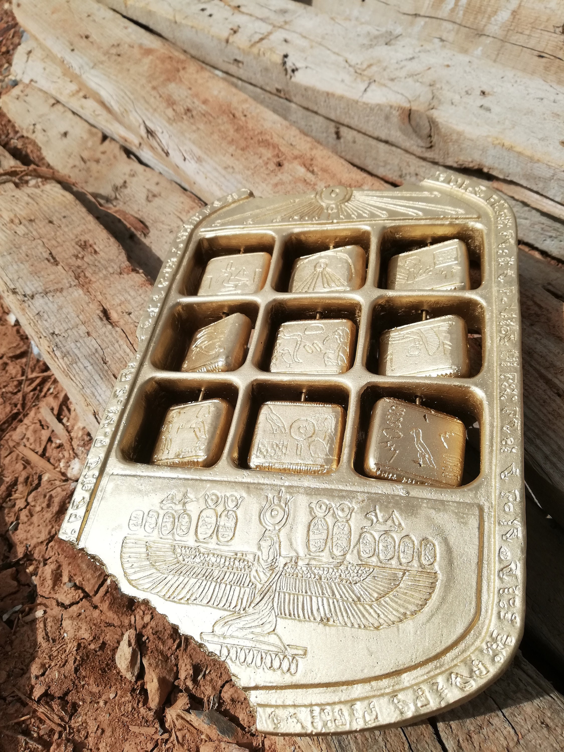 レトロな石板アート(2枚セット) アクメンラー石板のレプリカ/ナイト ミュージアム: エジプト王の秘密