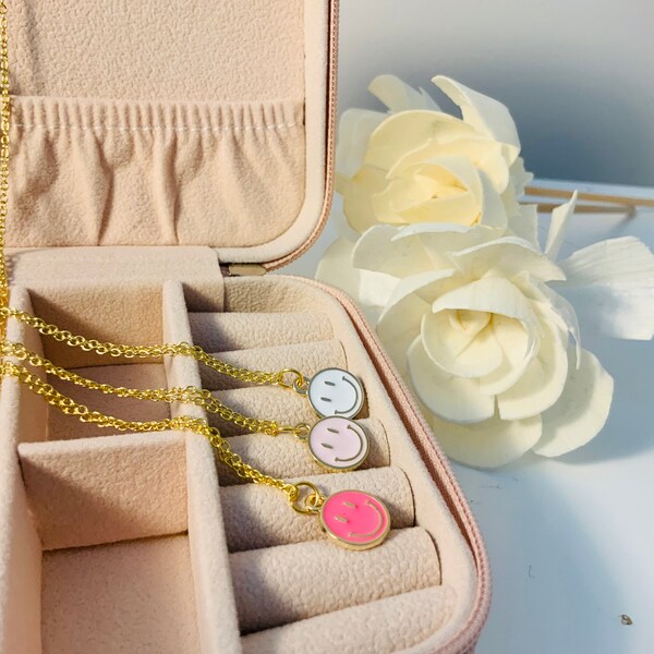 BFF Necklaces for 3 -pastel smiley pack