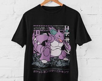 Nido King Pocket Monsters T-shirt graphique art rétro T-shirt anime Idée cadeau cadeau pour lui pour elle