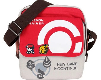 Pocket Monsters Trainer Cosplay Cross Body Bag Satchel con 2 pines gratis