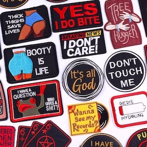 Parches termoadhesivos con letras punk (2) para ropa, pegatinas para ropa, parche bordado, fáciles de aplicar con plancha, decoración única de moda DIY.