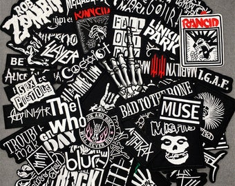 ROCK BAND 50PCS/lot Embroidery Patches, On Clothes Jacket Jeans, DIY Iron on Patches for Clothing, Stickers Appliques Stripes, Unique Design