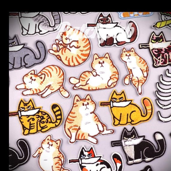 Iron on Cartoon Cats Patch Iron on Cartoon Cats Patch