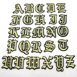 Letras del alfabeto griego bordadas para planchar: apliques personalizables para hermandades, fraternidades y proyectos de bricolaje