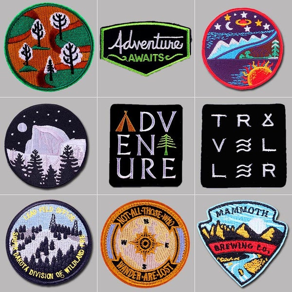 Explore Nature Embroidered Patch, Mountain Adventure Iron-On, Clothing  Decor for DIY, Jeans, Jackets, Backpacks, Collectors, Hobbyists