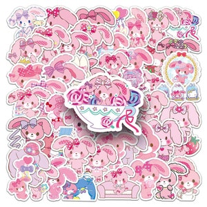 Kawaii Bonbonribbon Stickers 10-50PCS, Aesthetic Sanrio Cartoon Decals, Phone, Stationery, Notebook, Cute Anime Sticker Toys, Lovely Design