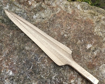 Replica Tanged Bronze Spearhead Museum Inspired Hand Cast Bronze Reproduction, Historical Decor & Reenactment Prop