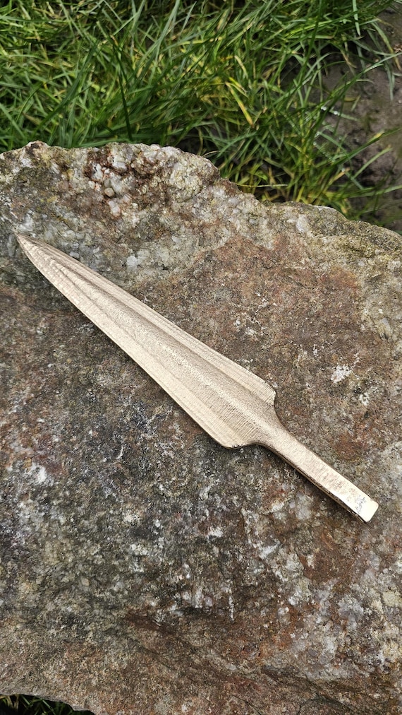 Replica Tanged Bronze Spearhead Museum Inspired Hand Cast Bronze Reproduction, Historical Decor & Reenactment Prop