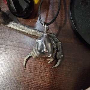 Behelit Pendant Hand Cast Pewter Berserk Necklace Anime Talisman + Cotton Cord Crimson Beherit Replica image 5