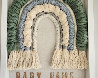 Customizable Bohemian Macrame Rainbow Wall Art