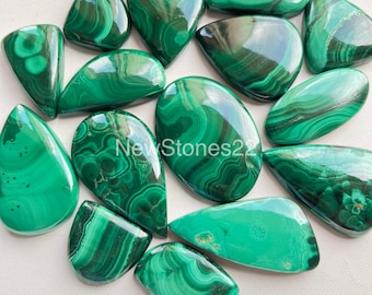 Designer Malachite Cabochon  Wholesale Lot By Weight With Different Shapes And Sizes Used For Jewelry Making