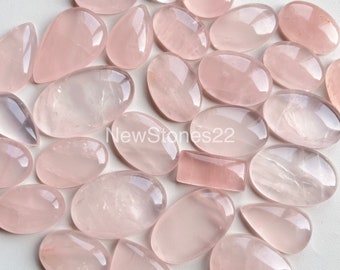 Wholesale Lot of ROSE QUARTZ  Cabochon By Weight With Different Shapes And Sizes Used For Jewelry Making