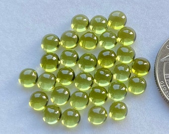 Genuine Smooth 20 pcs Natural Peridot 5mm Round Gemstone For jewelry Making