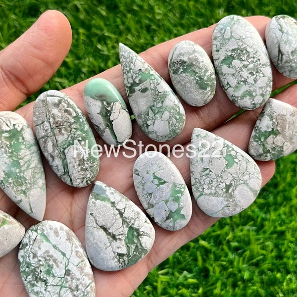 New Variscite Cabochon Wholesale Lot By Weight With Different Shapes And Sizes Used For Jewelry Making