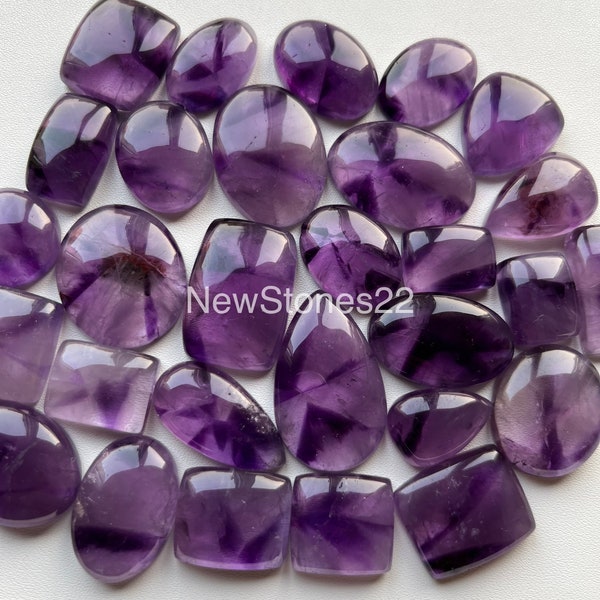 Wholesale Lot of STAR Amethyst   Cabochon By Weight With Different Shapes And Sizes Used For Jewelry Making