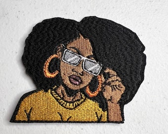 Écusson brodé au fer à repasser Boss up Queenz