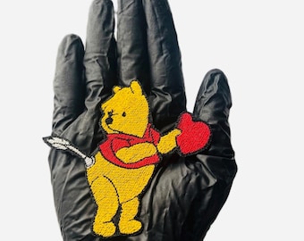 Winnie the Pooh Love Bear Embroidered Iron On Patch