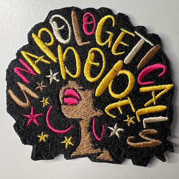 Unapologetically Dope Embroidery Patch African American Black History