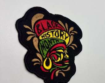Black History Month Queen Embroidered Iron-on Patch