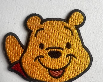 Winnie The Pooh Face Embroidery Iron on Patch