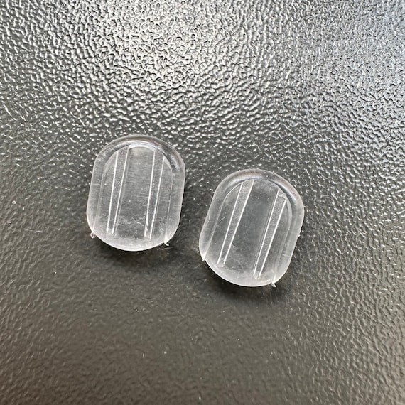 3 pairs transparent silicone rubber pads, protectors for clip on backs | provider of extra comfort, accessory for clips, non pierced earring